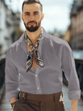 Essential Basic Solid Cotton Shirt Shirts coofandy Gray S 