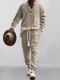 Athleisure-Set mit Jacquard-Zopfmuster