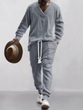 Athleisure-Set mit Jacquard-Zopfmuster