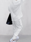 Athleisure-Set mit Jacquard-Zopfmuster