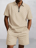 Timeless Checkered Shirt Shorts Set