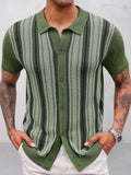 Casual Summer Jacquard Knit Shirt