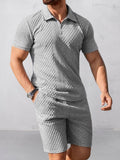 Trendy Textured Polo Shorts Outfit