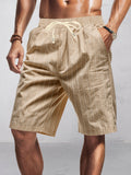 Casual 100% Cotton Stripe Shorts
