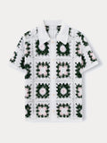 Trendy Openwork Crochet Knit Shirt