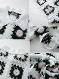 Trendy Openwork Crochet Knit Shirt