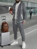 Sporty Hooded Jacket Pants Set