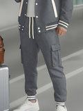 Sporty Hooded Jacket Pants Set