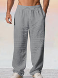 Casual 100% Cotton Drawstring Waist Pants