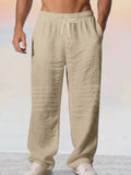 Casual 100% Cotton Drawstring Waist Pants