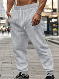 Casual Loose Fit Jacquard Jogging Pants