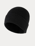 Elastic Wool Blend Knit Beanie