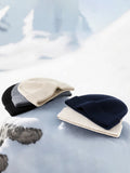 Elastic Wool Blend Knit Beanie