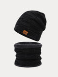 Thermal Fleece Neck Warmer Beanie Hat Set