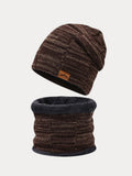 Thermal Fleece Neck Warmer Beanie Hat Set