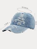 Ripped Distressed Denim Baseball Cap