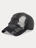 Fashion Destroyed Torn Denim Cap