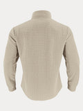 Casual Checkered Stand Collar Sweatshirt