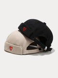 Stylish Heart Embroidery Brimless Hat