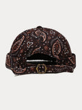 Vintage Paisley Print Brimless Cap