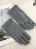 Warm Fleece Lining Riding Gloves