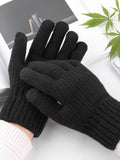 Winter Thicken Keep Warm Knit Gloves