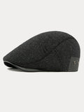 Outdoor Herringbone Ear Protection Warm Flat Cap