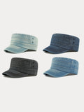 100% Cotton Washed Denim Army Caps