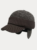 Winter Ear Protection Brim Beanie Hat