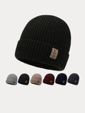 Daily Knit Beanie Hat with Fleece Lining