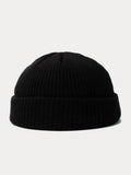 Versatile Simple Ribbed Knit Beanie Hat