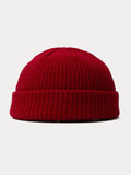 Versatile Simple Ribbed Knit Beanie Hat