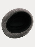 Classic Striped Wide Brim Fedora Hat