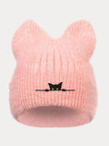 Fashion Fuzzy Knit Cat Ear Beanie Hat