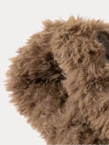Fuzzy Bear Ears Knitted Beanie Hat