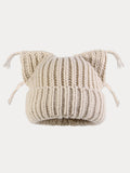 Unique Cats Ear Tassels Knit Beanie