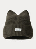 Fashion Plush Meowing Label Beanie