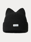 Fashion Plush Meowing Label Beanie
