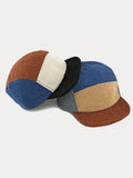 Trendy Contrast Color Corduroy Cap
