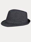 Classic Spring Summer Cotton Denim Fedora Hat