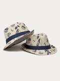 Summer Tropical Print 100% Cotton Fedora Hat