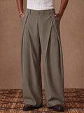 High Waist Loose Casual Suit Pleated Wide Leg Dress Pants