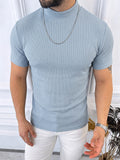Solides Slim Fit Gym Strick-Tanktop
