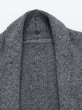 Solid Ribbed Knit Open Front Cardigan