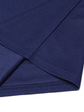Waffle Knit Long Sleeve Polo Shirt Classic Collar Casual Pullover