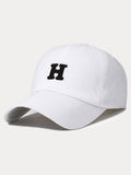 Classic Adjustable Cotton Baseball Cap Hat coofandystore White-H F(56-60) 