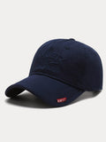 Adjustable Word Cotton Baseball Cap Hat coofandystore Deep Blue F(56-60) 