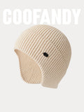 Windproof Ear Protection Knit Beanie Hat coofandy Beige F 