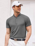 Short Sleeve Collarless Golf Polo Shirts (US Only) Polos Coofandy&