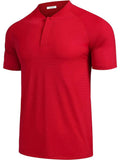 Short Sleeve Collarless Golf Polo Shirts (US Only) Polos Coofandy&